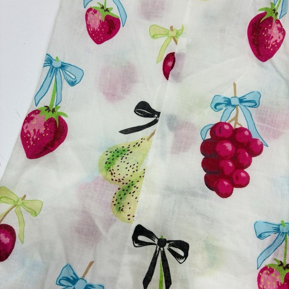 Context Women Blouse Size Small Short Sleeves V-neck front tie Comfy Babydoll - Picture 11 of 11